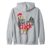 I Don't Give A Cluck Funny Chicken Attitude Pun Sassy Saying Zip Hoodie