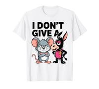 I Dont Give A Donkey & Angry Mouse Random Funny T-Shirt