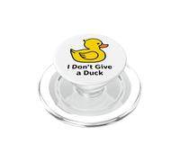 I Don't Give a Duck, Cool Yellow Duck Illustration Graphic PopSockets PopGrip for MagSafe