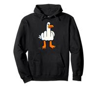 I Don't Give a Duck Off Middle Finger Funny Rude Bird Flip Pullover Hoodie