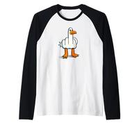 I Don't Give a Duck Off Middle Finger Funny Rude Bird Flip Raglan Baseball Tee