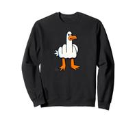 I Don't Give a Duck Off Middle Finger Funny Rude Bird Flip Sweatshirt