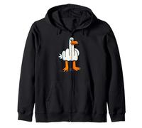 I Don't Give a Duck Off Middle Finger Funny Rude Bird Flip Zip Hoodie