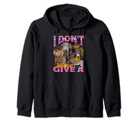 I Don't Give A Funny Offensive Donkey Meme Bootleg Graphic Zip Hoodie
