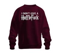 I Don't Give a Huffle Funny Halloween Harry Potter Fan Gift Unisex Sweatshirt Pullover, burgundy, M