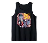 I Don't Give a Rats Ass IDGAF Mouse and Donkey Funny Saying Tank Top
