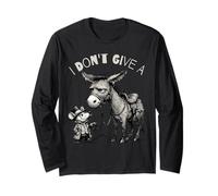 I Don't Give a Rats Ass Mouse & Donkey Funny Long Sleeve T-Shirt