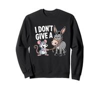 I Don't Give a Rats Ass Mouse Donkey Funny Sarcastic Animal Sweatshirt