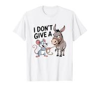I Don't Give a Rats Ass Mouse Donkey Funny Sarcastic Animal T-Shirt