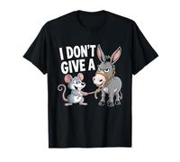 I Don't Give a Rats Ass Mouse Donkey Funny Sarcastic Animal T-Shirt