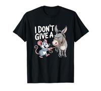 I Don't Give a Rats Ass Mouse Donkey Funny Sarcastic Animal T-Shirt