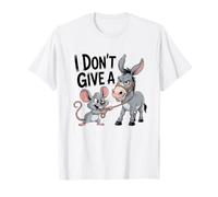 I Don't Give a Rats Ass Mouse Donkey Funny Sarcastic Animal T-Shirt