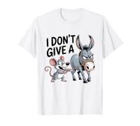 I Don't Give a Rats Ass Mouse Donkey Funny Sarcastic Animal T-Shirt