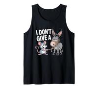 I Don't Give a Rats Ass Mouse Donkey Funny Sarcastic Animal Tank Top