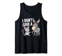 I Don't Give a Rats Ass Mouse Donkey Funny Sarcastic Animal Tank Top