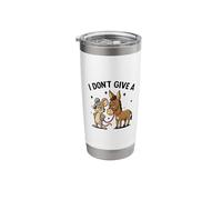 I Don't Give a Rats Ass Mouse Donkey Funny Sarcastic Stainless Steel Insulated Tumbler