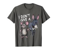 I Don't Give a Rats Ass Mouse & Donkey Funny T-Shirt, Men, Asphalt Grey, X-Large