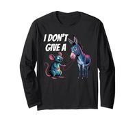I Don't Give A Rats Ass Rat Donkey Funny Sarcastic Long Sleeve T-Shirt