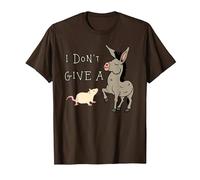 I Don't Give A Rats Sarcastic Donkey Design T-Shirt, Men, Brown, XX-Large