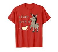I Don't Give A Rats Sarcastic Donkey Design T-Shirt, Men, Red, 3X-Large