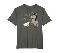 I Don't Give A Rats Sarcastic Donkey Design T-Shirt, Men's Big and Tall, Asphalt Grey, 2X Tall