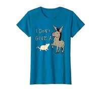 I Don't Give A Rats Sarcastic Donkey Design T-Shirt, Women, Sapphire Blue, 3X-Large
