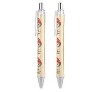 I Don't Give A Shiitake Retractable Ballpoint Pens Black Ink 0.5mm Fine Tip Ball Point Pencil Office Supplies