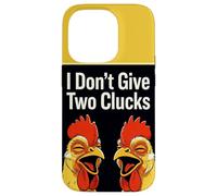 I Don't Give Two Clucks Funny Chickens Case for iPhone 14 Pro