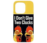 I Don't Give Two Clucks Funny Chickens Case for iPhone 15 Pro