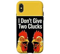 I Don't Give Two Clucks Funny Chickens Case for iPhone X/XS