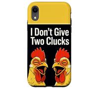 I Don't Give Two Clucks Funny Chickens Case for iPhone XR