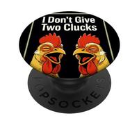 I Don't Give Two Clucks Funny Chickens PopSockets Adhesive PopGrip