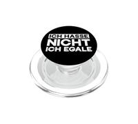 I Don't Hate I Don't Care Funny german quote Saying PopSockets PopGrip for MagSafe
