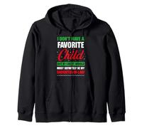 I Don't Have A Favorite Child Daughter-In-Law Christmas Zip Hoodie