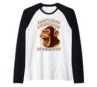 I Dont Have A Screw Loose It Fell Out Funny Gorilla Humor Raglan Baseball Tee