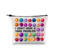 I Don't Have a Yarn Problem Crochet Crocheting Makeup Bag Crochet Lover Gifts Quilters Crocheter Knitting Cosmetic Bag (Yarn Problem 3UK)
