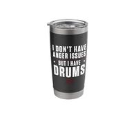 I Don't Have Anger Issues But I Have Drums Funny Drum Player Stainless Steel Insulated Tumbler