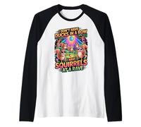 I Don't Have Ducks in a Row. I Have Squirrels at a Rave Raglan Baseball Tee