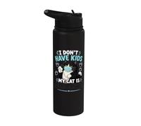 I Don't Have Kids My Cat is Allergic Stainless Steel Insulated Water Bottle