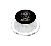 I Don't Have The Spoons For This Funny Pun Black Cat PopSockets PopGrip for MagSafe