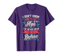 I Don't Know How to Act at My Age T-Shirt, Men, Purple, Small