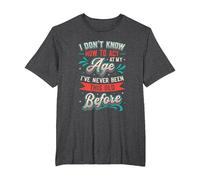 I Don't Know How to Act at My Age T-Shirt, Men's Big and Tall, Dark Heather Grey, 5X Tall