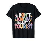 I Don't Know I'm Just A Tourist Traveler Lost Explore ||- Value Graphic T-Shirt, Men, Black, S