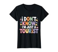 I Don't Know I'm Just A Tourist Traveler Lost Explore ||- Value Graphic T-Shirt, Women, Black, XL