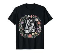 I Don't Know I'm Just A Tourist - Value Graphic T-Shirt, Men, Black, S