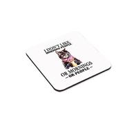 I Dont Like Morning People Funny Sarcastic Novelty Coffee Tea Cup Ceramic Mug and Coaster Gift Set
