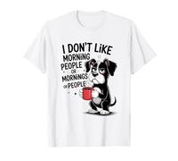 I Don't Like Morning People Or Mornings Or People Retro Dog T-Shirt