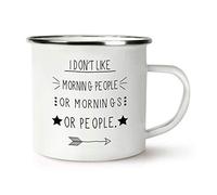 I Don't Like Morning People Retro Enamel Mug Cup