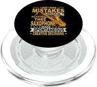I Don't Make Mistakes When Playing Saxophone Saxophonist PopSockets PopGrip for MagSafe