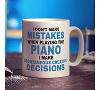 I Don't Make Mistakes When Playing The Piano Mug - Funny Piano Gift for Birthday, Christmas - Present for Pianist, Musician, Piano Player, Teacher, Him, Her - 11oz Ceramic Cup